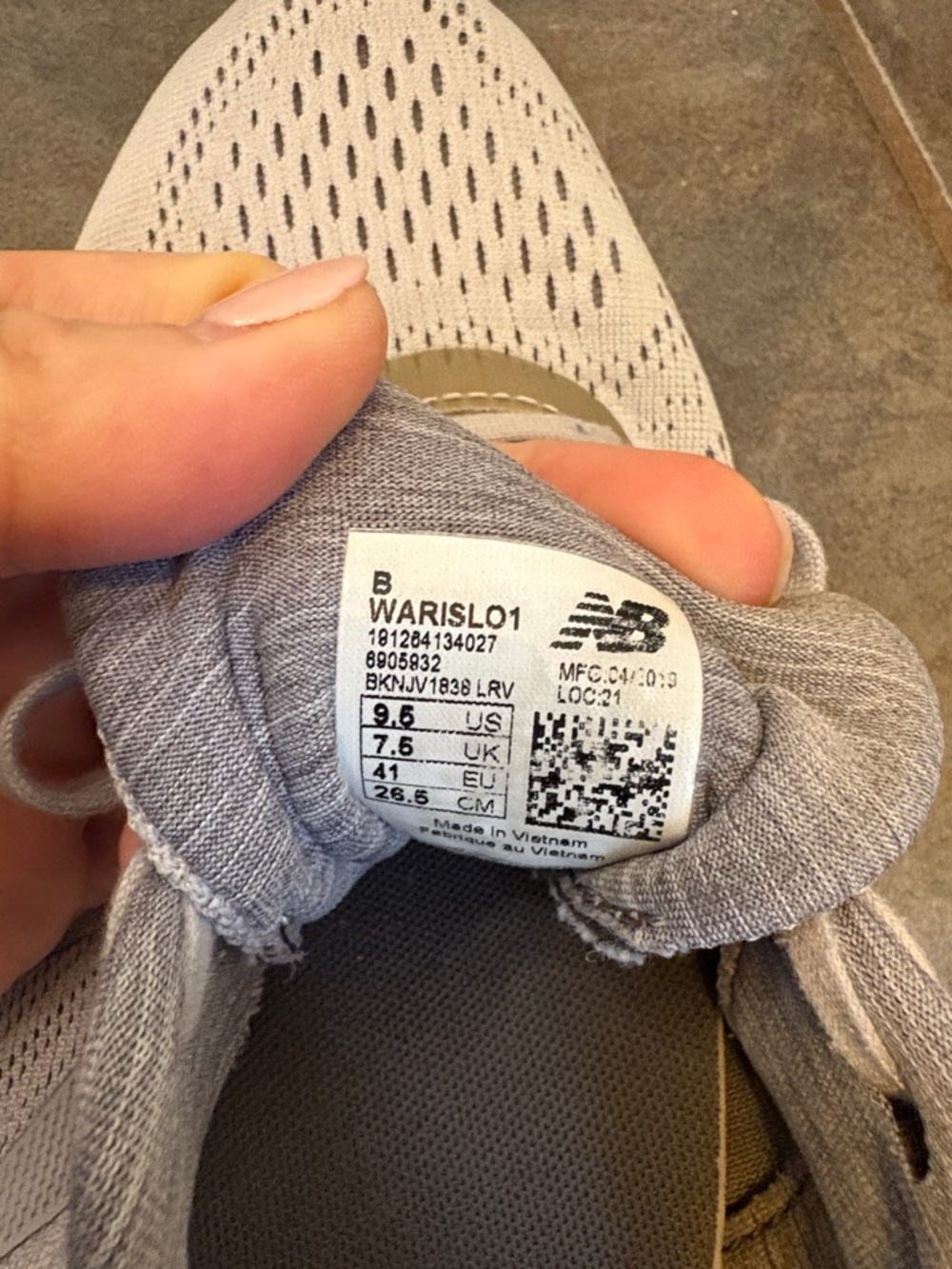 New Balance Gray and Gum-Trim Running Shoes - Picture 8 of 9